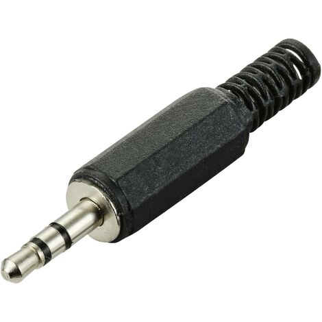TRU COMPONENTS TC-10338320 Jack 3.5 mm mâle, droit Nombre de pôles: 1 stéréo 1 pc(s) S613672 (1/4)