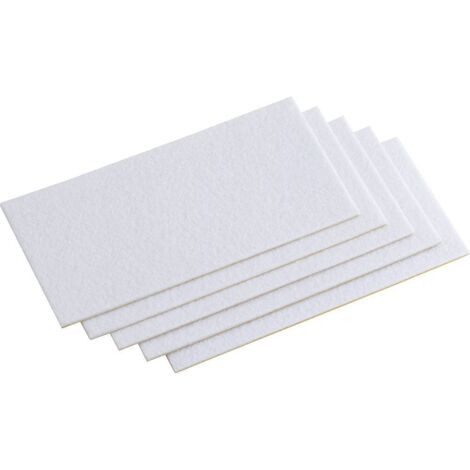Metafranc WU0645436 Patin en feutre carré, autocollant blanc (L x l) 200 mm x 100 mm 1 set W074882 (1/2)
