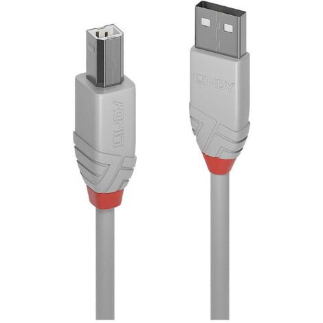 LINDY Câble USB USB 2.0 USB-A mâle, USB-B mâle 3.00 m gris 36684 S216952 (1/4)