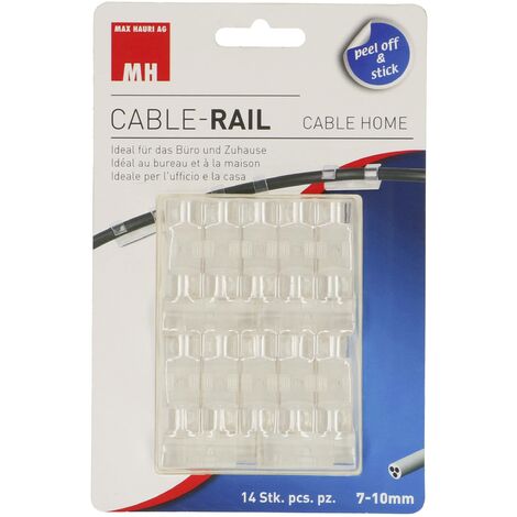 Max Hauri Clip de câble autocollant 164657 Plage de Ø du faisceau 10 mm (max) transparent 14 pc(s) (1/5)