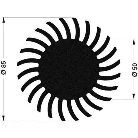 Dissipateur pour LED Fischer Elektronik SK 572 10 SA 10021493 2.3 K/W (Ø x H) 85 mm x 10 mm 1 pc(s) (1/2)