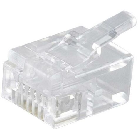 Shiverpeaks Prise modulaire réseau SHIVERPEAKS BASIC-S RJ12 6 pôles, 6 contacts occupés, version DEC, contacts dorés VE 10 BS72050-DEC-10 mâle, d S482172 (1/2)