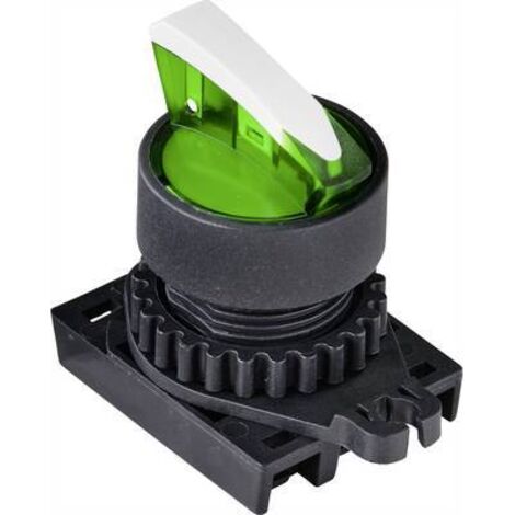 TRU COMPONENTS TC-9860172 S2SRN-L5G Bouton sélecteur levier vert 2 x 60 ° 1 pc(s) W837122 (1/3)