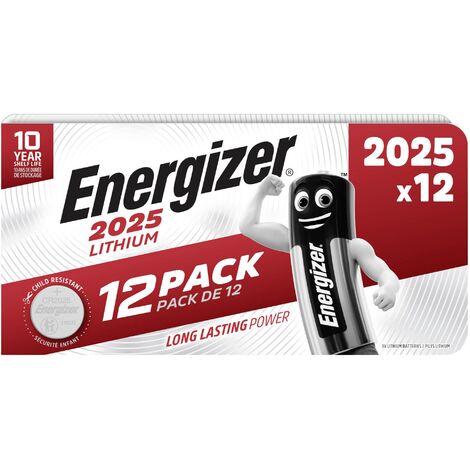 Pile bouton CR 2025 lithium Energizer 163 mAh 3 V 12 pc(s) S640042