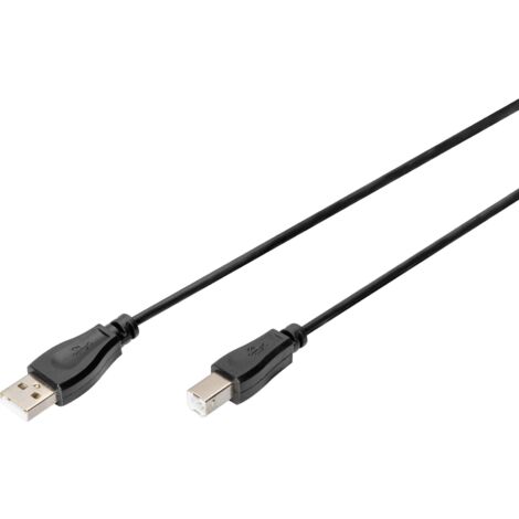 Digitus Câble USB USB 2.0 USB-A mâle, USB-B mâle 1.80 m noir AK-300102-018-S X46712 (1/2)