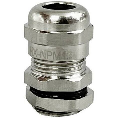 TRU COMPONENTS TC-10302820 Presse-étoupe M12 laiton (nickelé) métal 1 pc(s) S434732 (1/3)