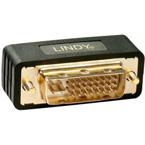 LINDY 41099 DVI Adaptateur [1x DVI mâle 24+5 pôles - 1x DVI femelle 24+5 pôles] noir (1/4)