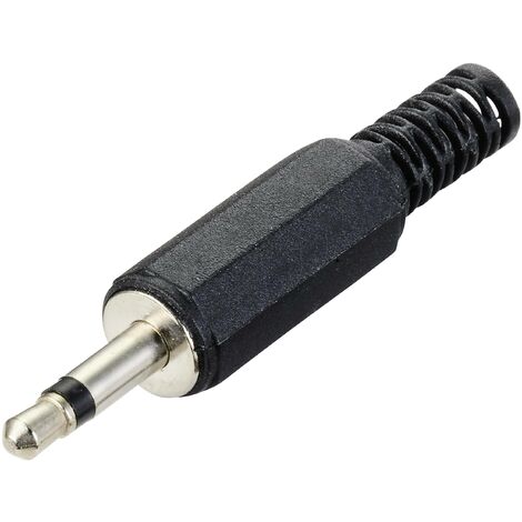 TRU COMPONENTS TC-10336016 Jack 3.5 mm mâle, droit Nombre de pôles: 2 mono noir 1 pc(s) S617712 (1/4)
