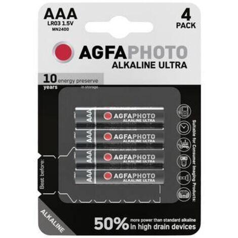 AgfaPhoto Ultra LR03 Pile LR3 (AAA) alcaline(s) 1.5 V 4 pc(s) (1/2)