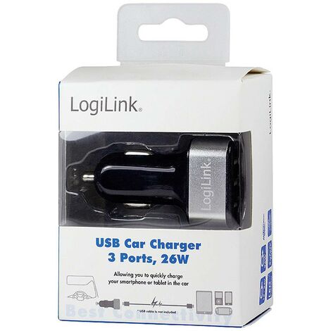 Chargeur voiture 4 prises USB puissant courant 6.8A sur allume cigare