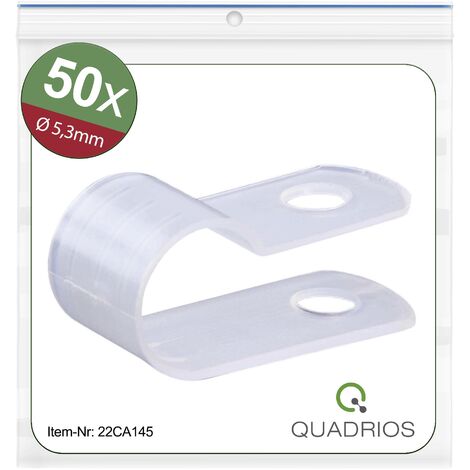 Quadrios 22CA145 Bride de montage vissable 22CA145 Plage de Ø du faisceau 5.3 mm (max) incolore 1 set X572652 (1/3)