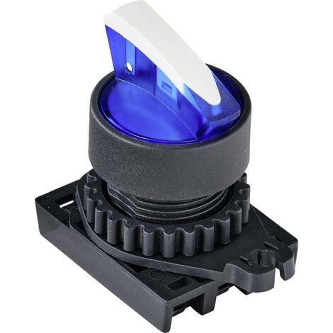 TRU COMPONENTS TC-9860156 S2SRN-L3BB Sélecteur levier bleu 2 x 45 ° 1 pc(s) W837202