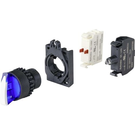TRU COMPONENTS TC-9860156 S2SRN-L3BB Sélecteur levier bleu 2 x 45 ° 1 pc(s) W837202