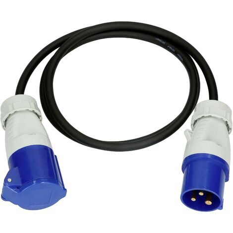 Max Hauri 163894 alimentation Rallonge bleu, noir 1.5 m H07RN-F 3G 1,5 mm² résistant aux huiles, rés (1/3)