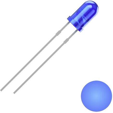 Quadrios 2111O151 LED bleu rond 3 mm 1300 mcd 30 ° 20 mA 3 V S626052