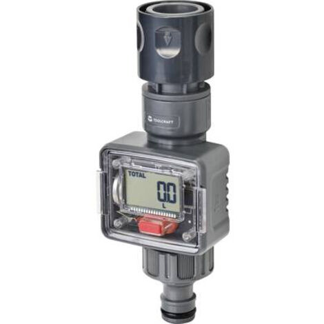 Toolcraft – Débitmètre d'eau TO7153950 – Raccord enfichable – Indice de protection IPX5 – Affichage en litres ou gallons - Y618372