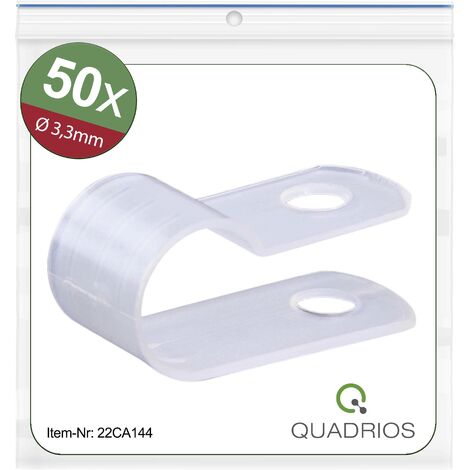 Quadrios 22CA144 Bride de montage vissable 22CA144 Plage de Ø du faisceau 3.3 mm (max) incolore 1 set X572692 (1/3)