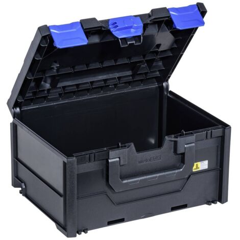 Allit, Caisse de transport et de rangement, noir/bleu, ABS, L (1/3)