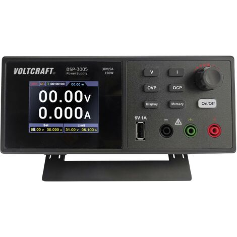 Alimentation de laboratoire réglable VOLTCRAFT DSP-3005 0 - 30 V 0 - 5 A 150 W mâle USB A 2.0 téléco