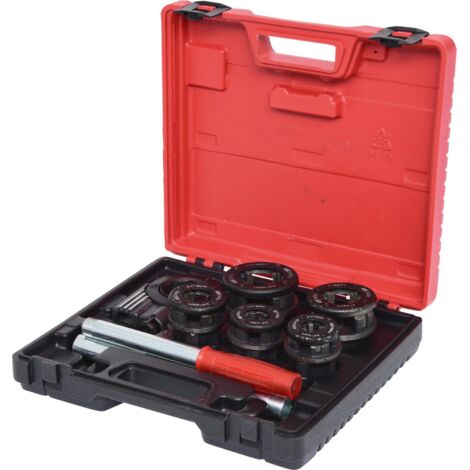 Ks Tools – Coffret de filières à main 3/8' à 1 1/4' – 8 pièces – Acier spécial – Pour filetages BSPT à droite – Mallette robuste