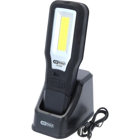 Kstools – Lampe baladeuse d'atelier mobile 550 lumens – LED COB 10W – Alimentation USB Power Bank – Protection IP64 – Corps résistant aux chocs