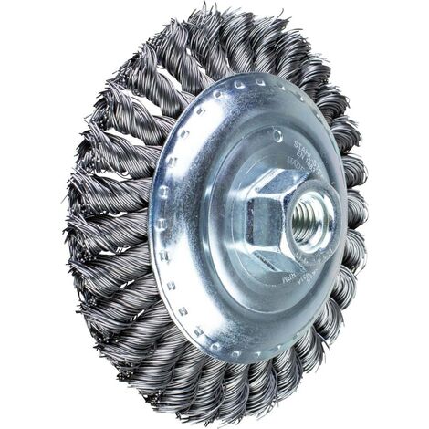 PFERD TOOLS Brosse conique KBG Ø 125 x 15 mm M14 diamètre du fil d'acier 0,50 pour meuleuse d'angle (1/5)