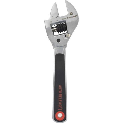 Toolcraft – Clé à molette TO7165959 0 - 26 mm avec fonction cliquet – Acier chrome-vanadium – Poignée ergonomique bi-matière – Réglage précis des mâchoires (1/5)
