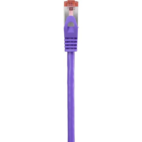 Renkforce RF-4724912 RJ45 Câble réseau, câble patch CAT 6 S/FTP 0.15 m violet avec cliquet d'encastrement, contacts dorés, montable 1 pc(s) Y851382 (1/5)