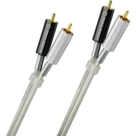 Câble de raccordement Oehlbach D1C2602 Cinch-RCA audio [2x Cinch-RCA mâle - 1x Cinch-RCA mâle] 1.50 m argent Y732332 (1/3)