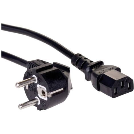 Câble de raccordement Akyga alimentation [1x Secteur femelle C13 - 1x Prise mâle + contact de protec (1/2)