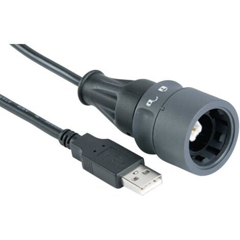 Cordon USB verrouillable unilatéralement Type B (verrouillage) vers type A Contenu: 1 pc(s) Bulgin P (1/3)