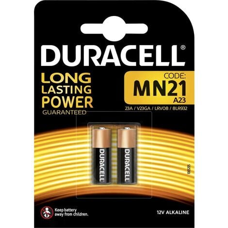 Pile, Duracell Plus Power, MN21, 2 pièces, A23/V23GA/3LR50