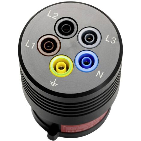 Benning BENNING TA 7-16 Adaptateur de mesure mâle CEE 16 A 5 pôles - femelle 4 mm noir X925362 (1/3)