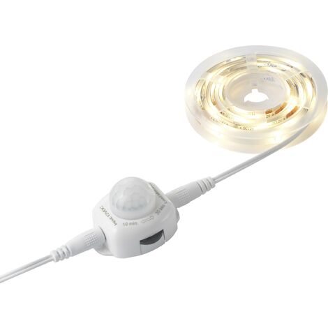 Bande LED blanc chaud sans fil rechargeable 180 lm avec capteur PIR – 1 m