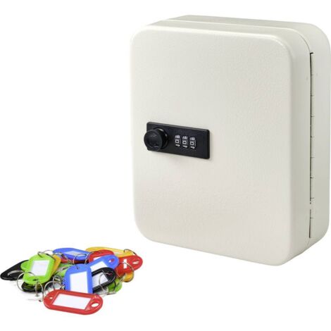Sygonix – Boîte à clés SY4737738 – Armoire à clés 20 crochets – Dimensions 200x160x85 mm – Accès facile avec porte-clés colorés - Y866802