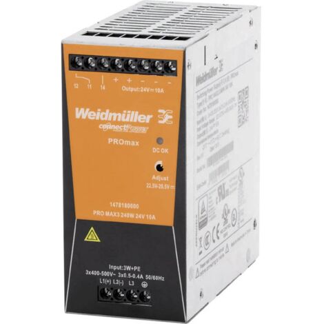 Weidmüller 1478190000 Alimentation rail DIN 12 V/DC 20 A 480 W Contenu 1 pc(s) W235491 (1/3)