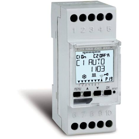 Minuterie numérique 3500 W IP20 – Programme hebdomadaire et annuel – Fonction aléatoire pour intérieur – Tension 230 V/AC – Perry (1/5)