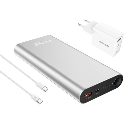 RealPower REALPOWER PB-20000 PD Pro Powerbank (batterie supplémentaire) 20000 mAh argent (1/4)