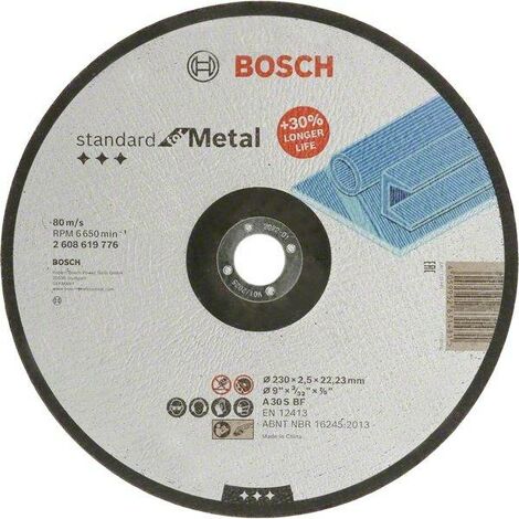 Bosch Accessories Standard for Metal 2608619776 Disque à tronçonner à moyeu  déporté 230 mm 1 pc(
