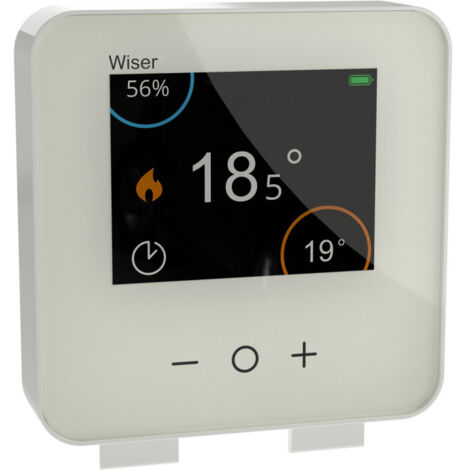 Schneider Electric – Thermostat mural sans fil CCTFR6400 – Gestion de chauffage connecté – Écran couleur – Fonction boost +2°C – Certifié Green Premium