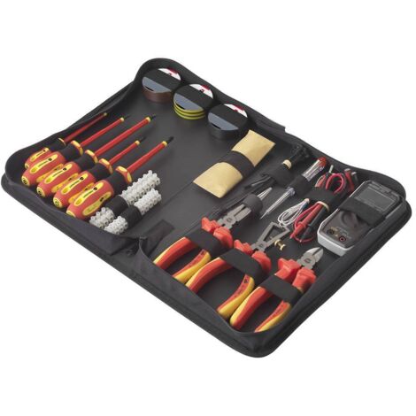 Jeu d'outils TOOLCRAFT TO-7762929 pour électricien, pour les bricoleurs en sacoche 50 pièces S648122