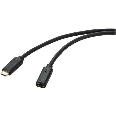 Renkforce Câble USB USB 3.2 Gen2x2 USB-C® mâle, USB-C® femelle 1.00 m noir gaine en PVC RF-4755220 Y448972