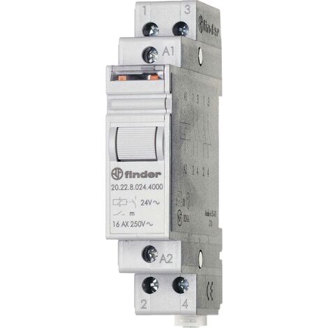 Télérupteur pour profilé Finder 20.28.9.024.4000 2 NO (T) 24 V/DC 1 pc(s) W417022
