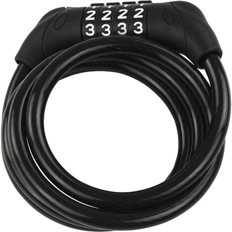 Antivol Vélo ABUS 3506C - Câble Spiralé 6 Mm, 120 Cm, Serrure à Combinaison - Niveau Sécurité 1, Gaine PVC