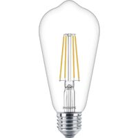 Philips LED 76305300 LED CEE E (A - G) E27 forme spéciale 7 W = 60 W blanc chaud (Ø x L) 6.4 cm x 14 cm 1 pc(s) A860102