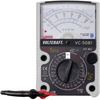 Voltcraft – Multimètre analogique VC5081 – CAT III 500 V – Plage de mesure 0,1 Ω à 200 MΩ – Impédance d'entrée 10 MΩ – Mesure AC/DC jusqu'à 10 A