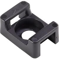 TRU COMPONENTS Embase de fixation vissable TC-6645716 noir 100 pc(s) X891501