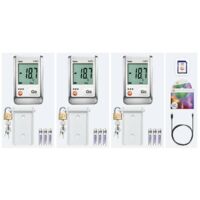 Testo – Enregistreur de données de température – Plage de mesure -35 à +55 °C – 3 enregistreurs avec logiciel et accessoires – Certifié HACCP