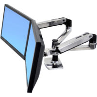 Ergotron LX Dual Arm Side by Side Desk Mount x2 Support de table pour écran 38,1 cm (15") - 68,6 cm (27") aluminium réglable en hauteur, rotatif, in W92138