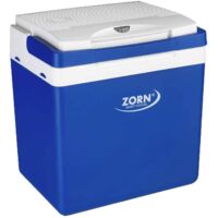 ZORN Z26 12/ 230V Glacière CEE: E (A - G) thermoélectrique 12 V, 230 V bleu-blanc 25 l Refroidit jusqu'à 18°C en dessous de la température ambian S223452